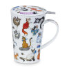 Кружка с металлическим ситечком и крышкой «Забавные кошки Шетлэнд», объем: фото 1